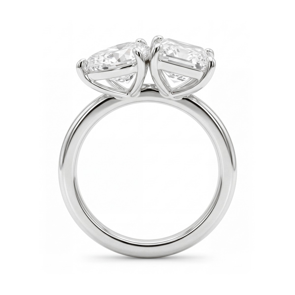 Concordia - Anillo toi et moi de moissanita talla pera y radiant