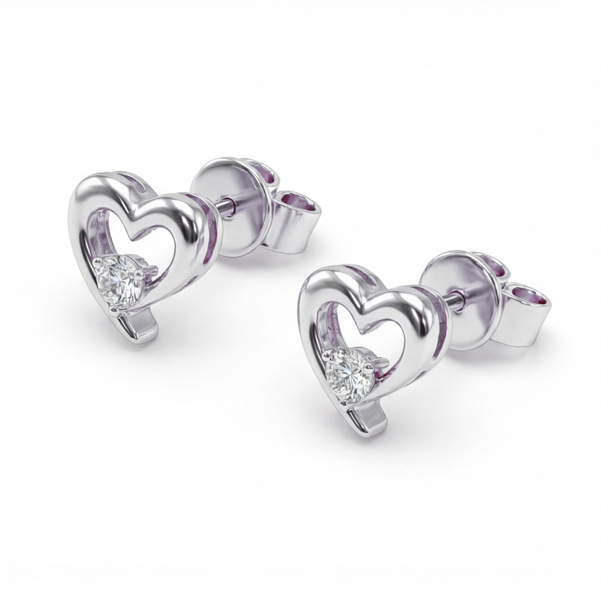Essence - Pendientes de moissanita talla corazón