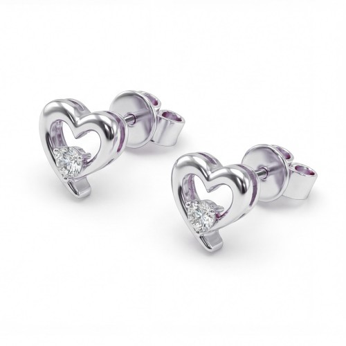 Essence - Pendientes de moissanita de talla corazón