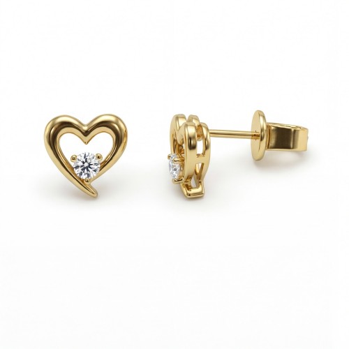Essence - Pendientes de moissanita de talla corazón
