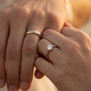 Alianzas de Boda con Moissanita