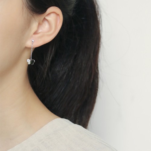 Butterfly Drops - Pendientes colgantes de moissanita