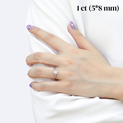 Anillos de plata 925 con moissanita