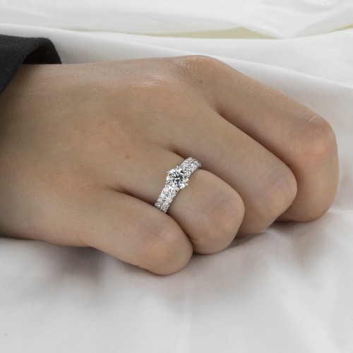 Anillos de plata 925 con moissanita