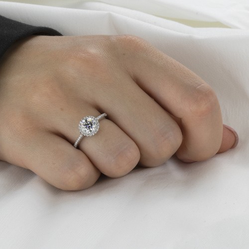 Anillos de plata 925 con moissanita