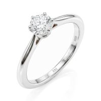 Ella - Anillo de Compromiso Solitario de Moissanita