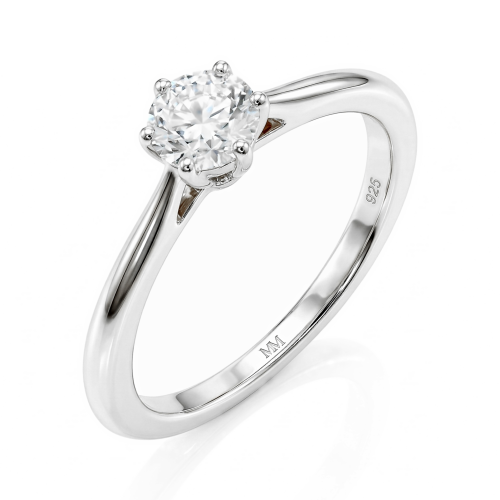 Ella - Anillo de compromiso solitario de moissanita Ella - Anillo de compromiso solitario de moissanita