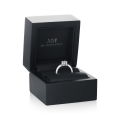 Elysia - Anillo solitario de moissanita en talla trillón
