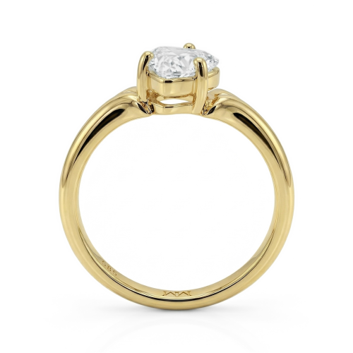Elysia - Anillo solitario de moissanita de talla trillón