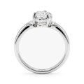 Elysia - Anillo solitario de moissanita en talla trillón