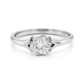 Elysia - Anillo solitario de moissanita en talla trillón