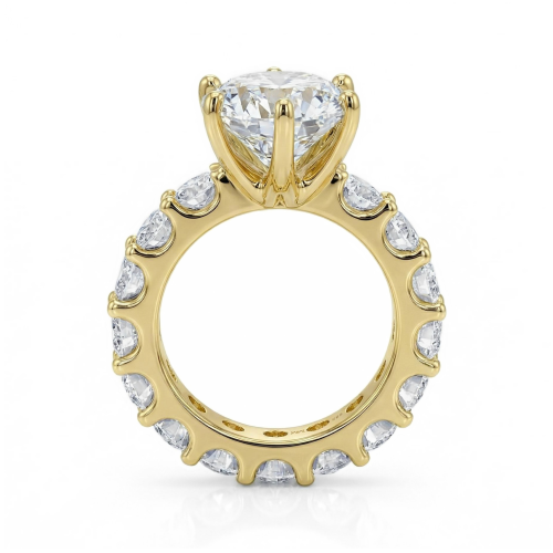 Solstice - Gran anillo de compromiso de moissanita estilo eternidad