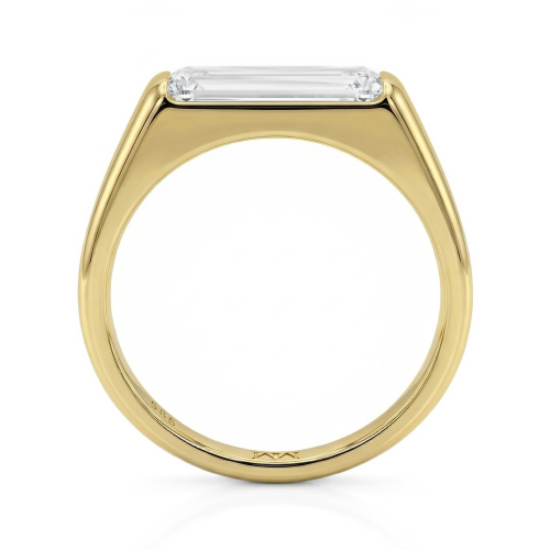 Aurelia - Anillo solitario de moissanita de talla baguette