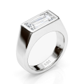Maxton - Anillo para hombre con moissanita de talla rectangular