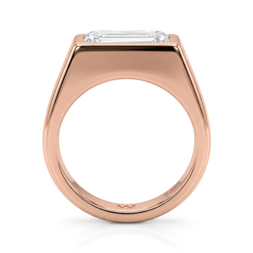 Maxton - Anillo de moissanita de talla rectangular para hombre