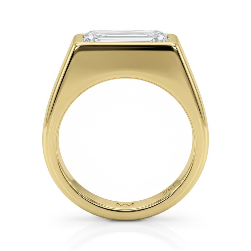 Maxton - Anillo de moissanita de talla rectangular para hombre