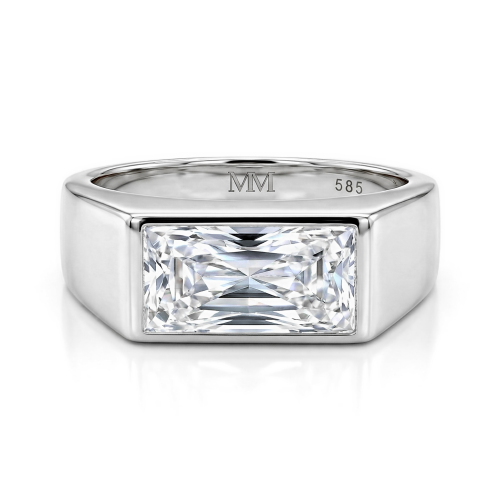Anillos de platino con moissanita