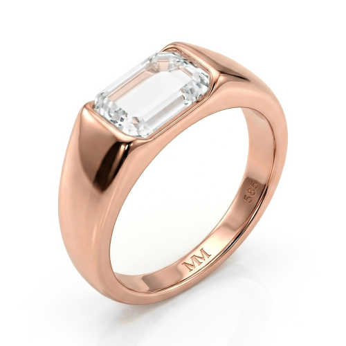 Portraitix - Anillo de moissanita de talla portrait para hombre