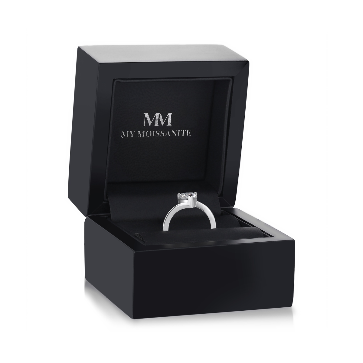 Amora - Anillo solitario de moissanita talla corazón | My Moissanite