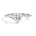 Amora - Anillo solitario de moissanita talla corazón | My Moissanite