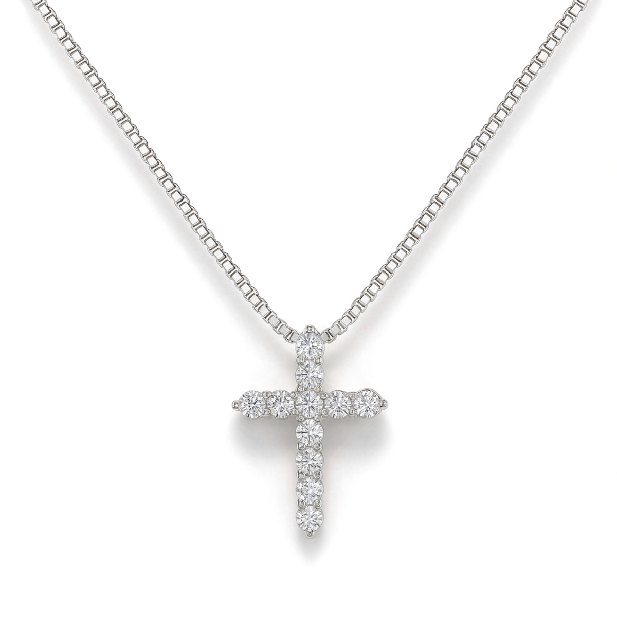 Divinity - Colgante de cruz de moissanita