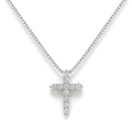 Divinity - Colgante de cruz de moissanita