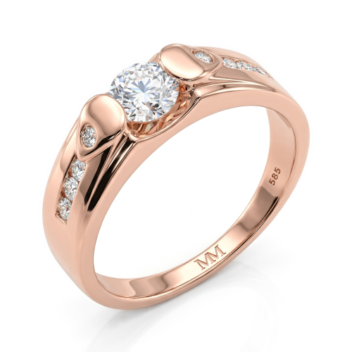 Onyx - Anillo de moissanita para hombre con piedras laterales