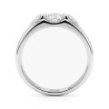 Onyx - Anillo de moissanita para hombre con piedras laterales
