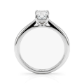 Elysium - Anillo solitario de moissanita talla esmeralda | My Moissanite
