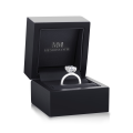 Radiana - Anillo solitario de moissanita de talla radiant