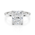 Radiana - Anillo solitario de moissanita de talla radiant
