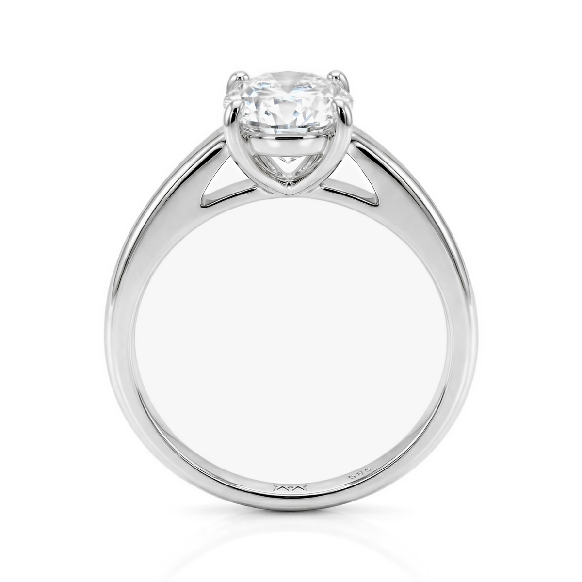Elara - Anillo solitario de moissanita de talla cojín | My Moissanite