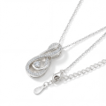 Infinity - Colgante entrelazado de moissanita con pavé