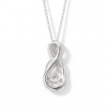 Infinity - Colgante entrelazado de moissanita con pavé