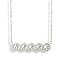 Quinta - Collar de moissanita de cinco piedras con engaste en bisel
