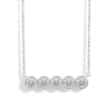 Quinta - Collar de moissanita de cinco piedras con engaste en bisel