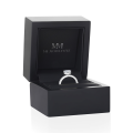 Amoretta - Anillo de compromiso de moissanita de talla corazón con hombros en pavé