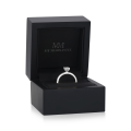 Ovalique - Anillo de compromiso solitario clásico con moissanita de talla oval