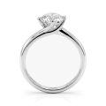 Circline - Anillo de compromiso solitario clásico con moissanita redonda