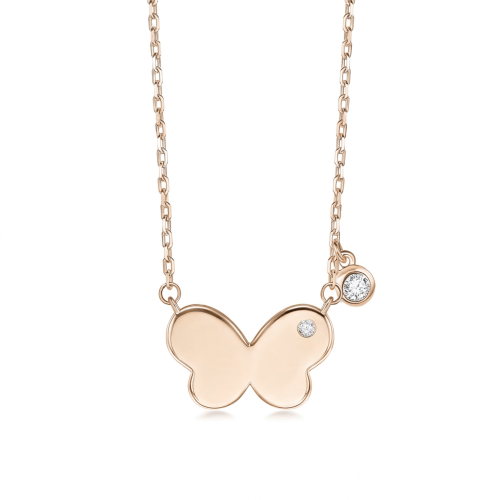 Papillia - Collar con charm de mariposa y detalles de moissanita