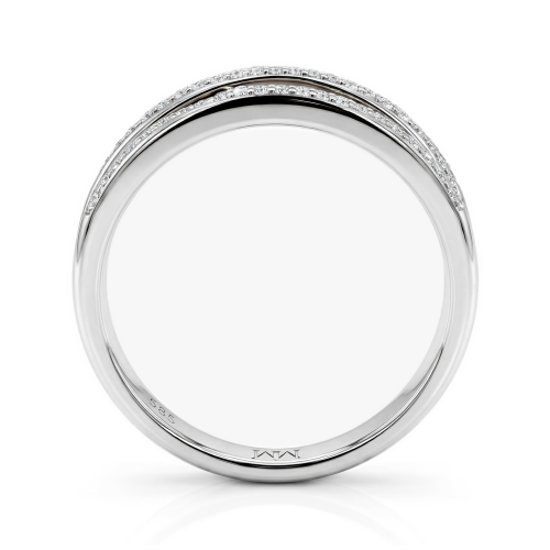 Estrella – Anillo de líneas cruzadas de moissanita