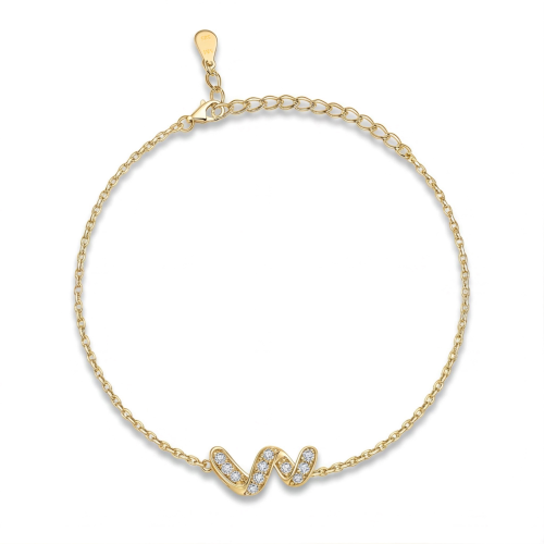 Serpentine - Pulsera Infinito de Moissanita con Gemas en Pavé
