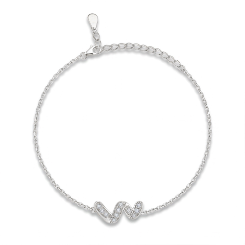 Serpentine - Pulsera de infinito de moissanita con pavé
