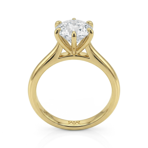 Circlique - Anillo de compromiso solitario de moissanita