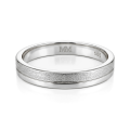 Fortis - Anillo elegante para hombre con acabado cepillado y pulido