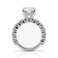 Majestica - Anillo de Moissanita de Talla Oval Con Piedras Laterales