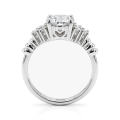 Astral - Anillo de compromiso de moissanita con piedras laterales