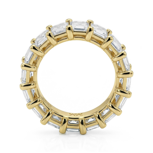 Eterna - Anillo de eternidad de moissanita de talla esmeralda