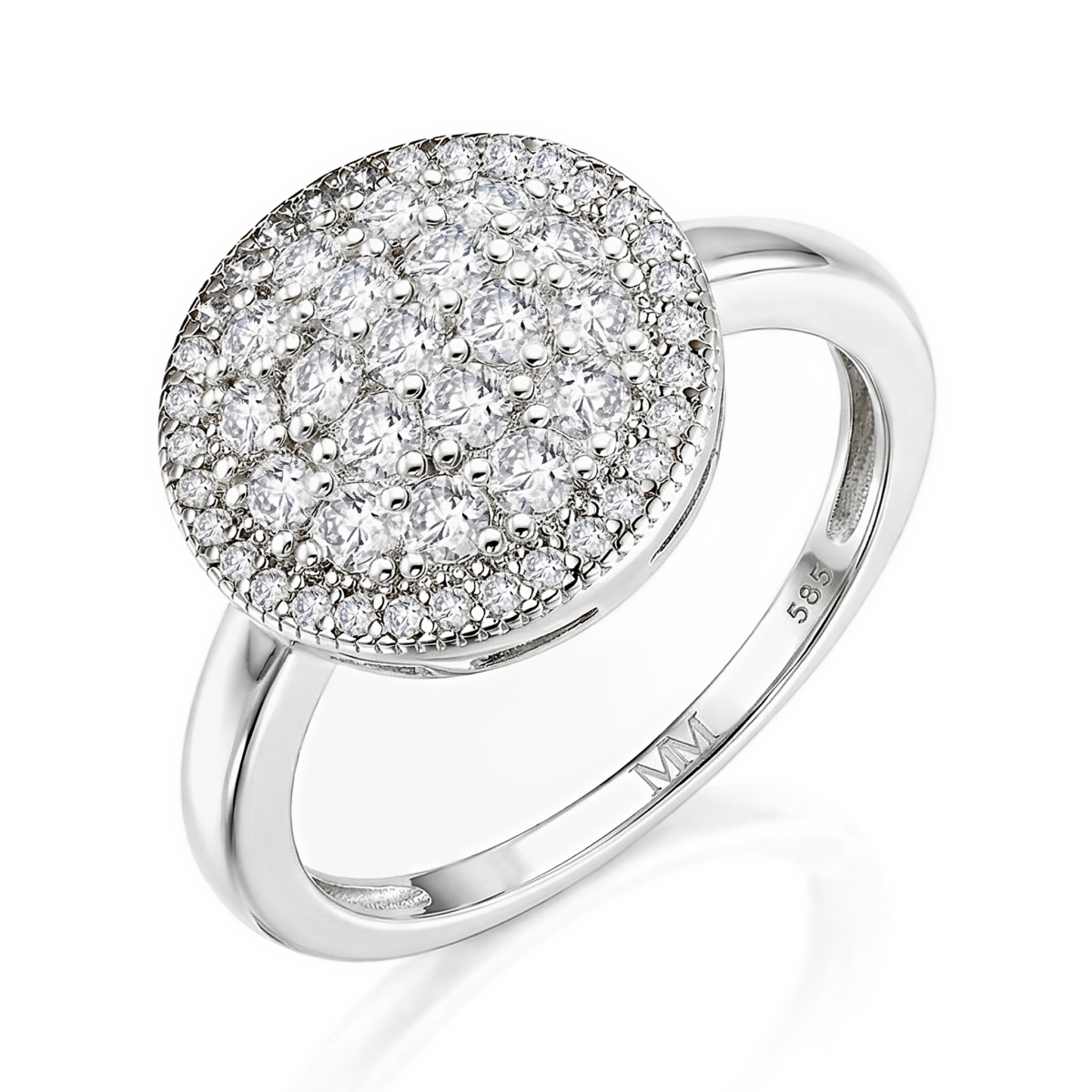 Cirilla - Anillo en racimo de moissanita con pavé