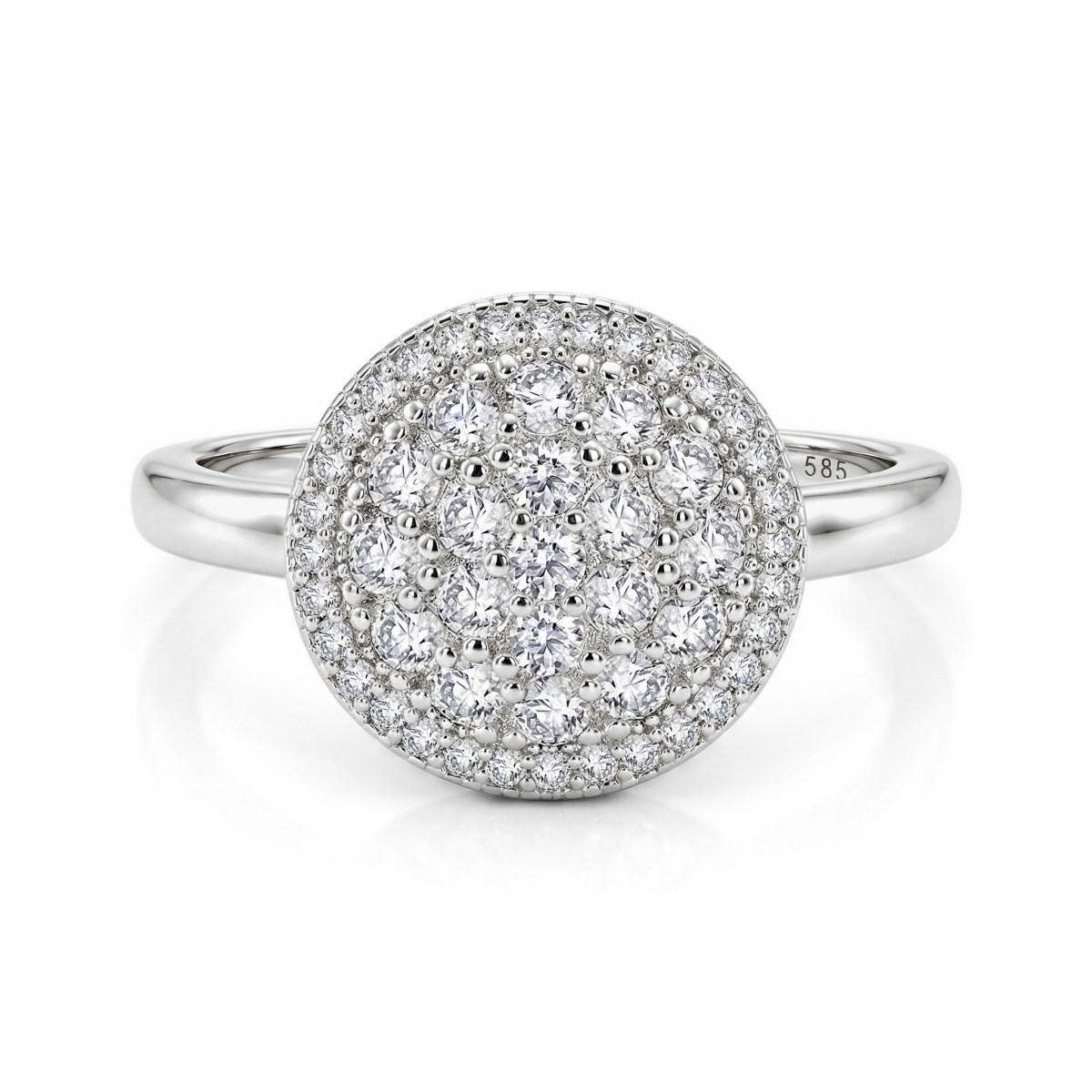 Cirilla - Anillo en racimo de moissanita con pavé